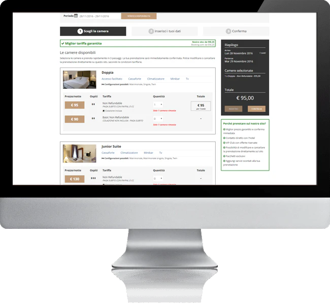 screenshot of Kross Booking